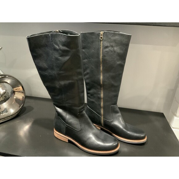 KORK-EASE SYDNEY Black Leather Knee Boots Size 9.5 M - Picture 2 of 5